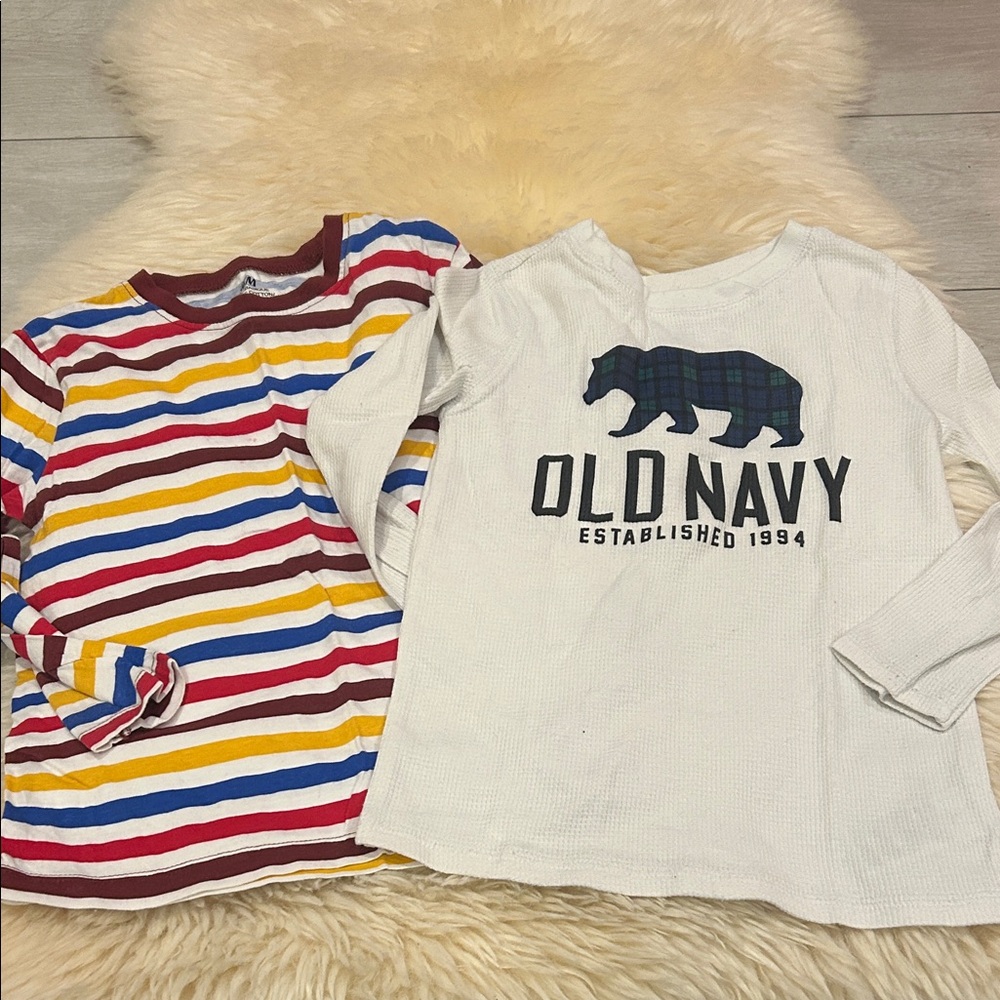 Old Navy /H&M  Long Sleeve Tees - Striped Multicolor and White